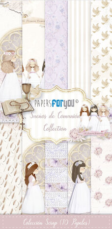 Papers For You Sueños De Comunión Niñas Slim Scrap Paper Pack (14pcs) (PFY-13459) (DISCONTINUED)