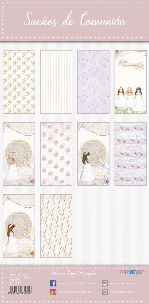 Papers For You Sueños De Comunión Niñas Slim Scrap Paper Pack (14pcs) (PFY-13459) (DISCONTINUED)