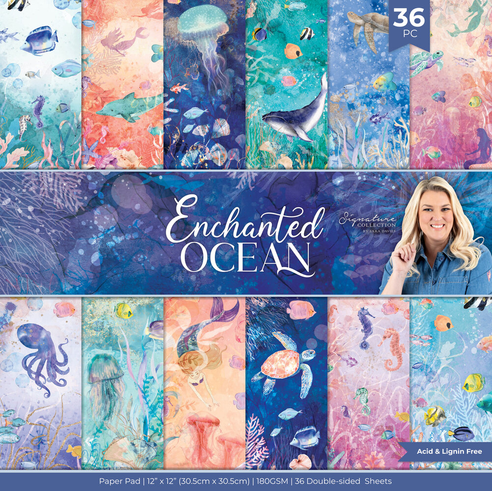 Crafter's Companion Enchanted Ocean 12x12 Inch Paper Pad (S-EO-PAD12) Crafter's Companion Enchanted Ocean 12x12 Inch Paper Pad (S-EO-PAD12)