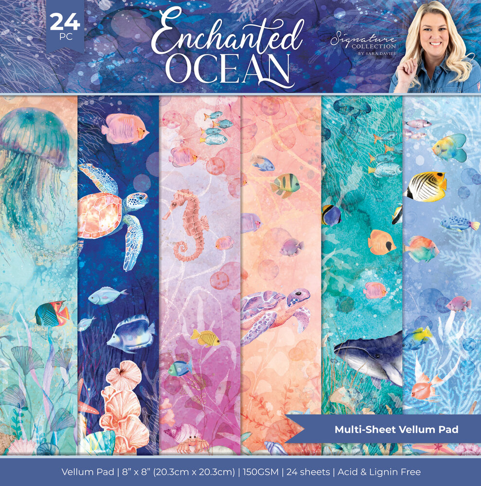 Crafter's Companion Enchanted Ocean 8x8 Inch Vellum Pad (S-EO-VELPAD8) Crafter's Companion Enchanted Ocean 8x8 Inch Vellum Pad (S-EO-VELPAD8)