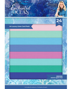 Crafter's Companion Enchanted Ocean A4 Luxury Linen Cardstock (S-EO-LINEN-A4) (DISCONTINUED)
