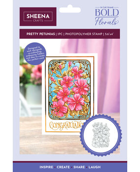 Crafter's Companion In the Frame Bold Florals Clear Stamp Pretty Petunias (SD-ITF-BF-STP-PP) (DISCONTINUED)