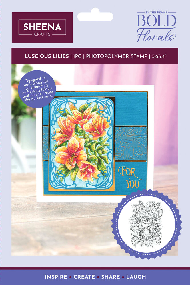Crafter's Companion In the Frame Bold Florals Clear Stamp Luscious Lillies (SD-ITF-BF-STP-LL) (DISCONTINUED) Crafter's Companion In the Frame Bold Florals Clear Stamp Luscious Lillies (SD-ITF-BF-STP-LL) (DISCONTINUED)