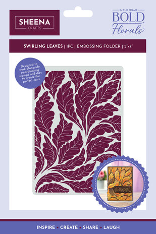 Crafter's Companion In the Frame Bold Florals Emboss Folder Swirling Leaves (SD-ITF-BF-EF5-SL) (DISCONTINUED) Crafter's Companion In the Frame Bold Florals Emboss Folder Swirling Leaves (SD-ITF-BF-EF5-SL) (DISCONTINUED)