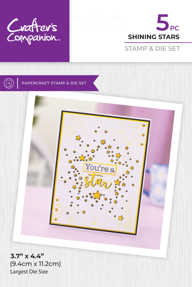Crafter's Companion Confetti Cut In Dies Stamp & Die Shining Star (CC-STD-SHST) (DISCONTINUED) Crafter's Companion Confetti Cut In Dies Stamp & Die Shining Star (CC-STD-SHST) (DISCONTINUED)