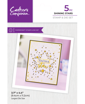 Crafter's Companion Confetti Cut In Dies Stamp & Die Shining Star (CC-STD-SHST) (DISCONTINUED)