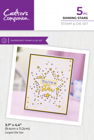 Crafter's Companion Confetti Cut In Dies Stamp & Die Shining Star (CC-STD-SHST) (DISCONTINUED) Crafter's Companion Confetti Cut In Dies Stamp & Die Shining Star (CC-STD-SHST) (DISCONTINUED)