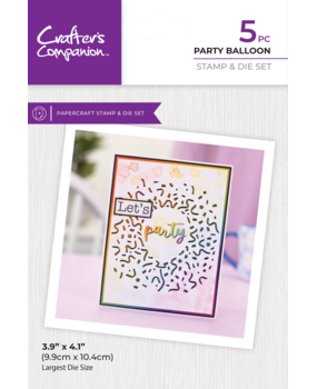 Crafter's Companion Confetti Cut In Dies Stamp & Die Party Balloon (CC-STD-PABA) (DISCONTINUED)