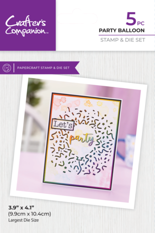 Crafter's Companion Confetti Cut In Dies Stamp & Die Party Balloon (CC-STD-PABA) (DISCONTINUED) Crafter's Companion Confetti Cut In Dies Stamp & Die Party Balloon (CC-STD-PABA) (DISCONTINUED)