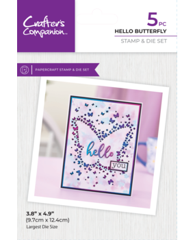 Crafter's Companion Confetti Cut In Dies Stamp & Die Hello Butterfly (CC-STD-HEBU) (DISCONTINUED)
