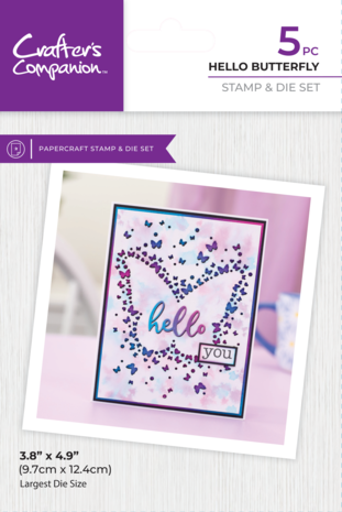 Crafter's Companion Confetti Cut In Dies Stamp & Die Hello Butterfly (CC-STD-HEBU) (DISCONTINUED) Crafter's Companion Confetti Cut In Dies Stamp & Die Hello Butterfly (CC-STD-HEBU) (DISCONTINUED)