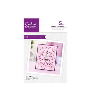 Crafter's Companion Confetti Cut In Dies Stamp & Die Happy Flowers (CC-STD-HAFL) (DISCONTINUED)
