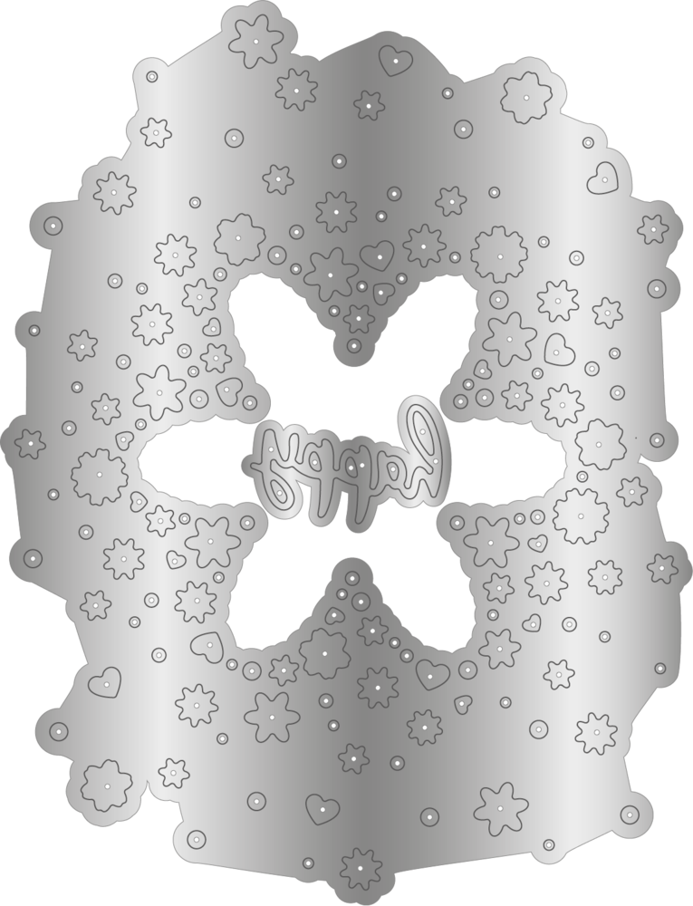 Crafter's Companion Confetti Cut In Dies Stamp & Die Happy Flowers (CC-STD-HAFL) (DISCONTINUED)