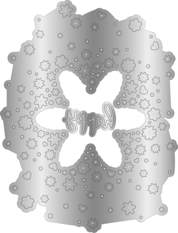 Crafter's Companion Confetti Cut In Dies Stamp & Die Happy Flowers (CC-STD-HAFL) (DISCONTINUED)