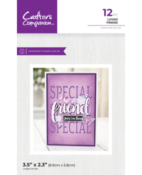 Crafter's Companion Seasonal CACD Stamps & Dies Loved Friend (CC-STD-LOFR) (DISCONTINUED)