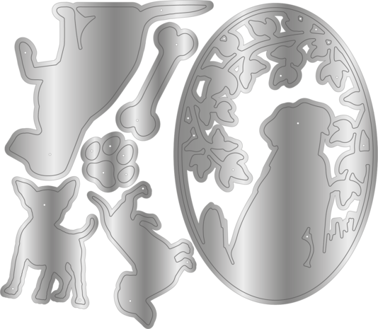 Crafter's Companion Pets Rule Metal Die It's Paw-ty Time (CC-PR-MD-ITPT) (DISCONTINUED)