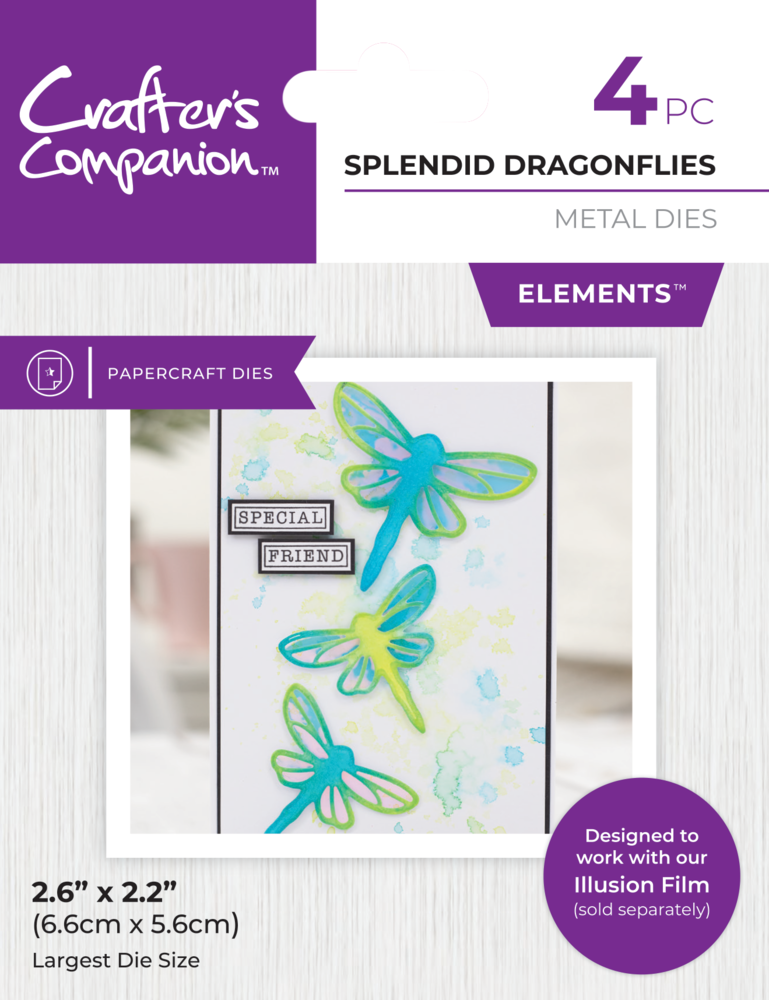 Crafter's Companion Fantasy Film Metal Dies Elements Splendid Dragonflies (CC-MD-ELE-SPDR) (DISCONTINUED)
