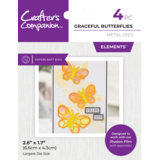 Crafter's Companion Fantasy Film Metal Dies Elements Graceful Butterflies (CC-MD-ELE-GRBU) (DISCONTINUED)