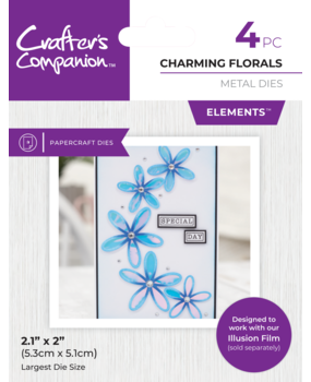 Crafter's Companion Fantasy Film Metal Dies Elements Charming Florals (CC-MD-ELE-CHFL) (DISCONTINUED)