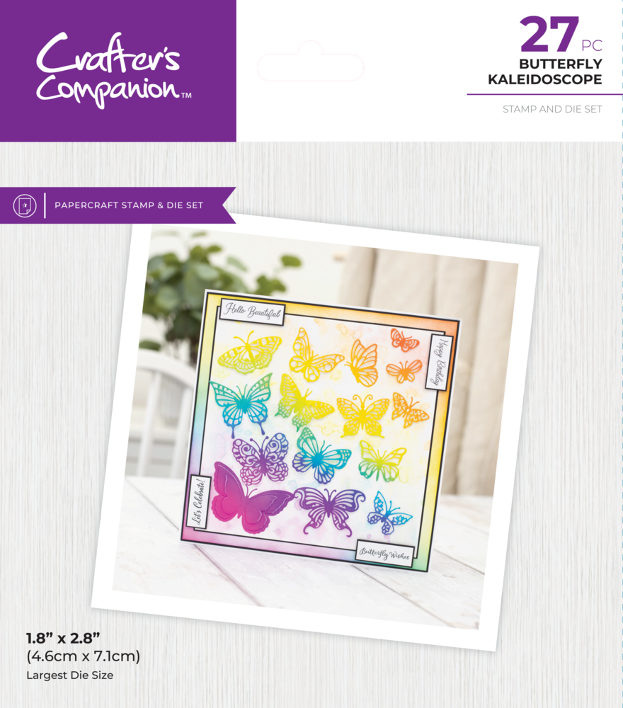 Crafter's Companion Butterfly Kaleidoscope Stamp & Die (CC-STD-BUKAL) (DISCONTINUED) Crafter's Companion Butterfly Kaleidoscope Stamp & Die (CC-STD-BUKAL) (DISCONTINUED)