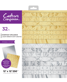Crafter's Companion Luxury Mirror Card Pad 12x12 Inch Everyday Opulence (CC-LMC12-EVOP) (DISCONTINUED)