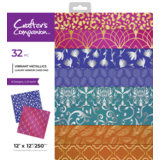 Crafter's Companion Luxury Mirror Card Pad 12x12 Inch Vibrant Metallics (CC-LMC12-VIME) (DISCONTINUED)