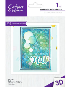 Crafter's Companion Bold 3D Folders 5x7 Inch 3D Embossing Folder Contemporary Waves (CC-EF5-3D-COWA) (DISCONTINUED)