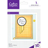 Crafter's Companion Bold 3D Folders 5x7 Inch 3D Embossing Folder Retro Circles (CC-EF5-3D-RECI) (DISCONTINUED)