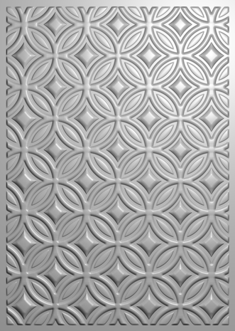 Crafter's Companion Bold 3D Folders 5x7 Inch 3D Embossing Folder Retro Circles (CC-EF5-3D-RECI) (DISCONTINUED)