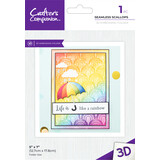 Crafter's Companion Bold 3D Folders 5x7 Inch 3D Embossing Folder Seamless Scallops (CC-EF5-3D-SESC) (DISCONTINUED)