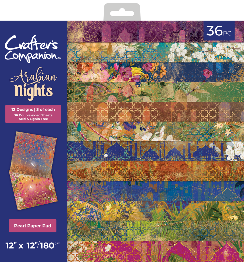 Crafter's Companion Arabian Nights 12x12 Inch Paper Pad (AN-PAD12) (DISCONTINUED)