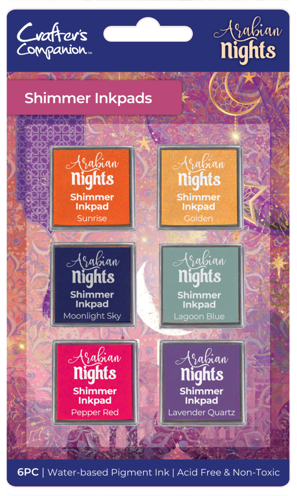 Crafter's Companion Arabian Nights Shimmer Inkpads (6pcs) (AN-IP-SHI)