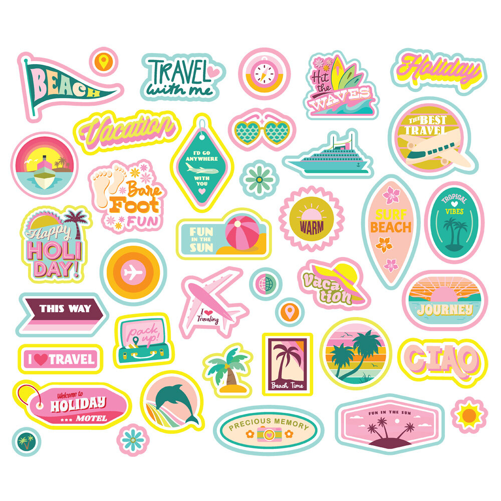 Simple Stories Just Beachy Sticker Bits & Pieces (22321) (DISCONTINUED)
