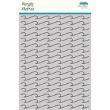 Simple Stories Just Beachy Stencil Beach Waves (22330) (DISCONTINUED)