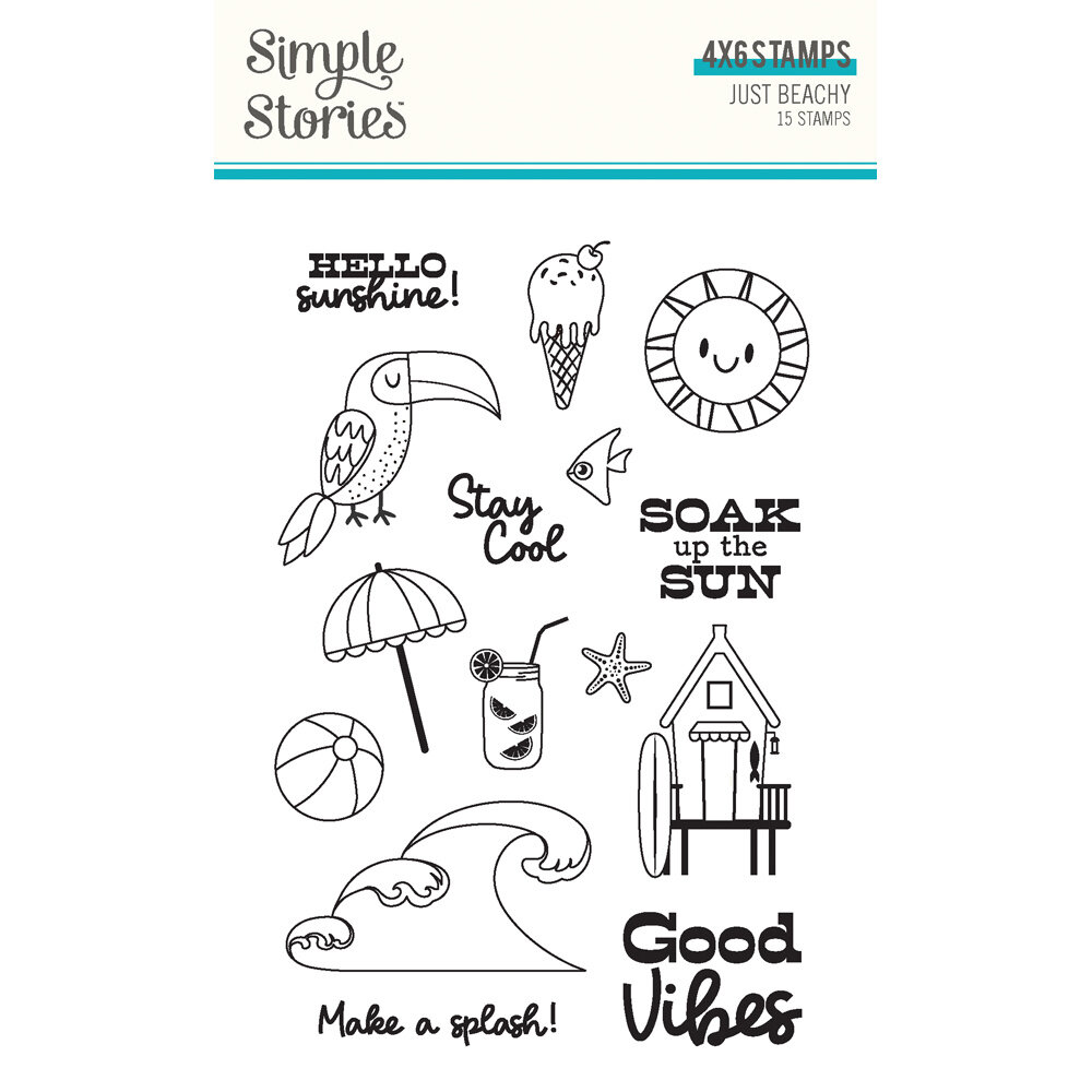Simple Stories Just Beachy Clear Stamps (22316) (DISCONTINUED)