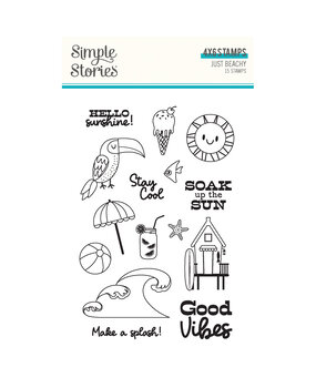 Simple Stories Just Beachy Clear Stamps (22316) (DISCONTINUED)