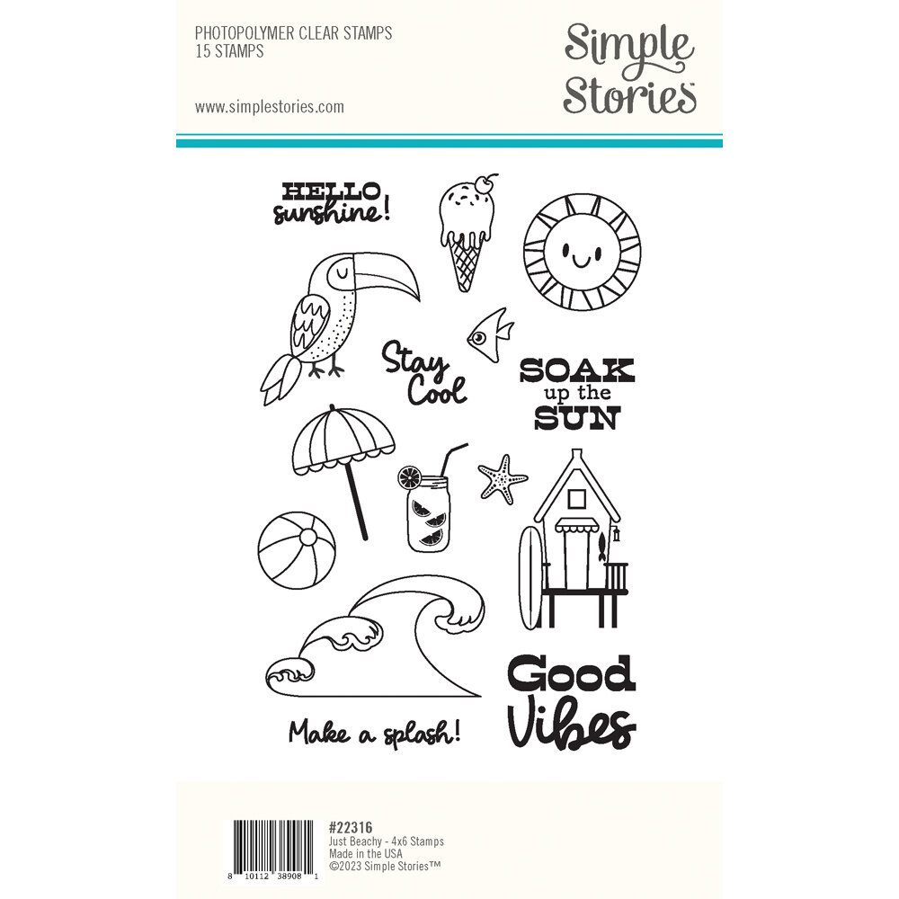 Simple Stories Just Beachy Clear Stamps (22316) (OUTLET)