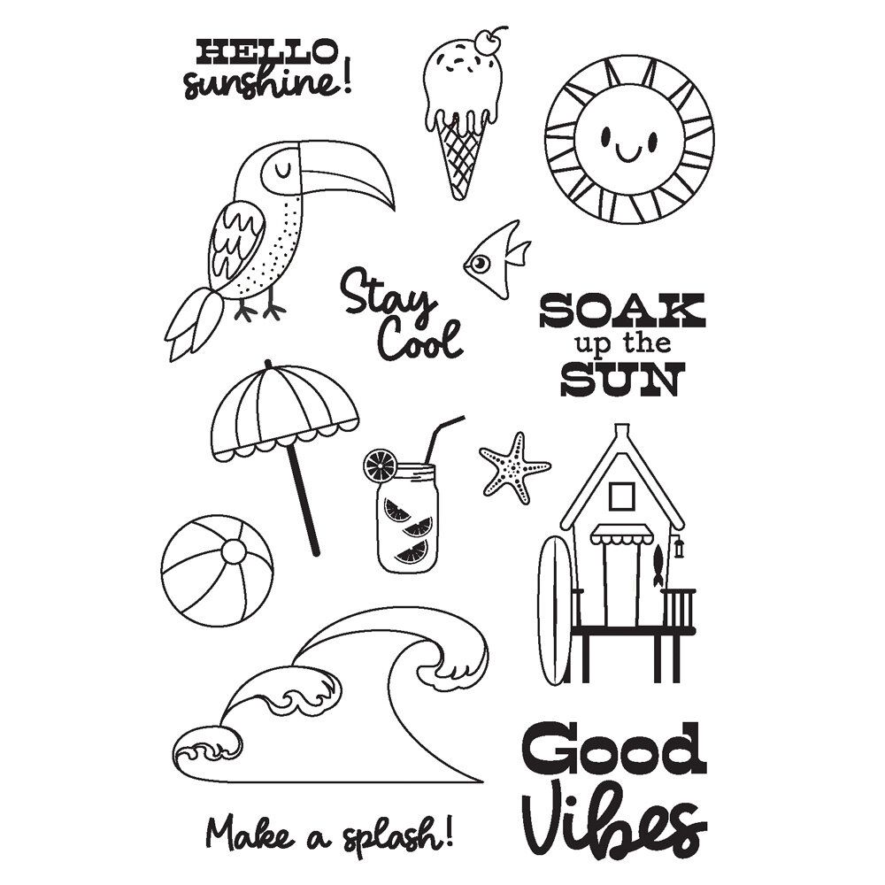 Simple Stories Just Beachy Clear Stamps (22316) (OUTLET)