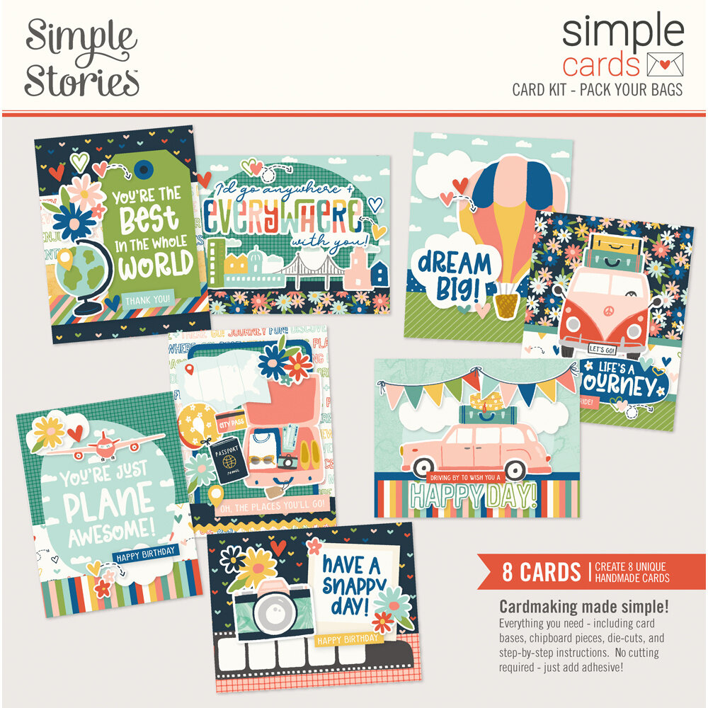 Simple Stories Pack Your Bags Simple Cards Kit (22130) (DISCONTINUED)
