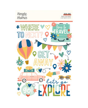 Simple Stories Pack Your Bags Rub Ons (22121) (DISCONTINUED)