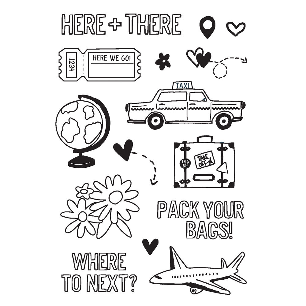 Simple Stories Pack Your Bags Clear Stamps (22116) (OUTLET)