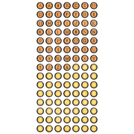 Simple Stories Simple Vintage Essentials Color Palette Foam Stickers Type Keys Warm (22238) (DISCONTINUED)