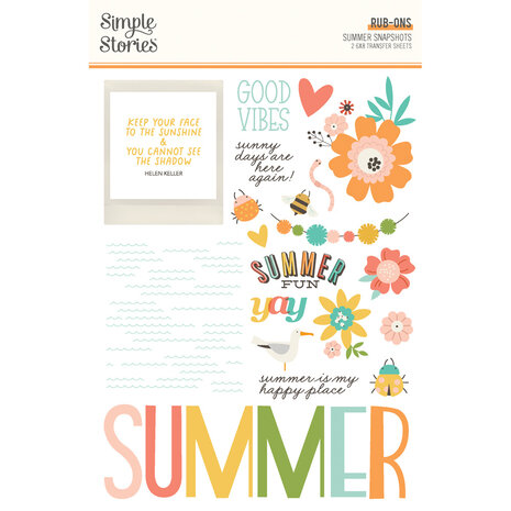 Simple Stories Summer Snapshots Rub Ons (22022) (DISCONTINUED)