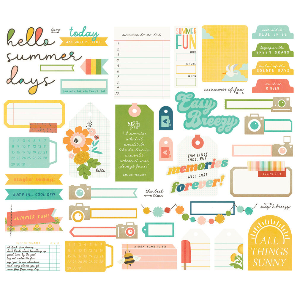 Simple Stories Summer Snapshots Journal Bits & Pieces (22019) (DISCONTINUED)