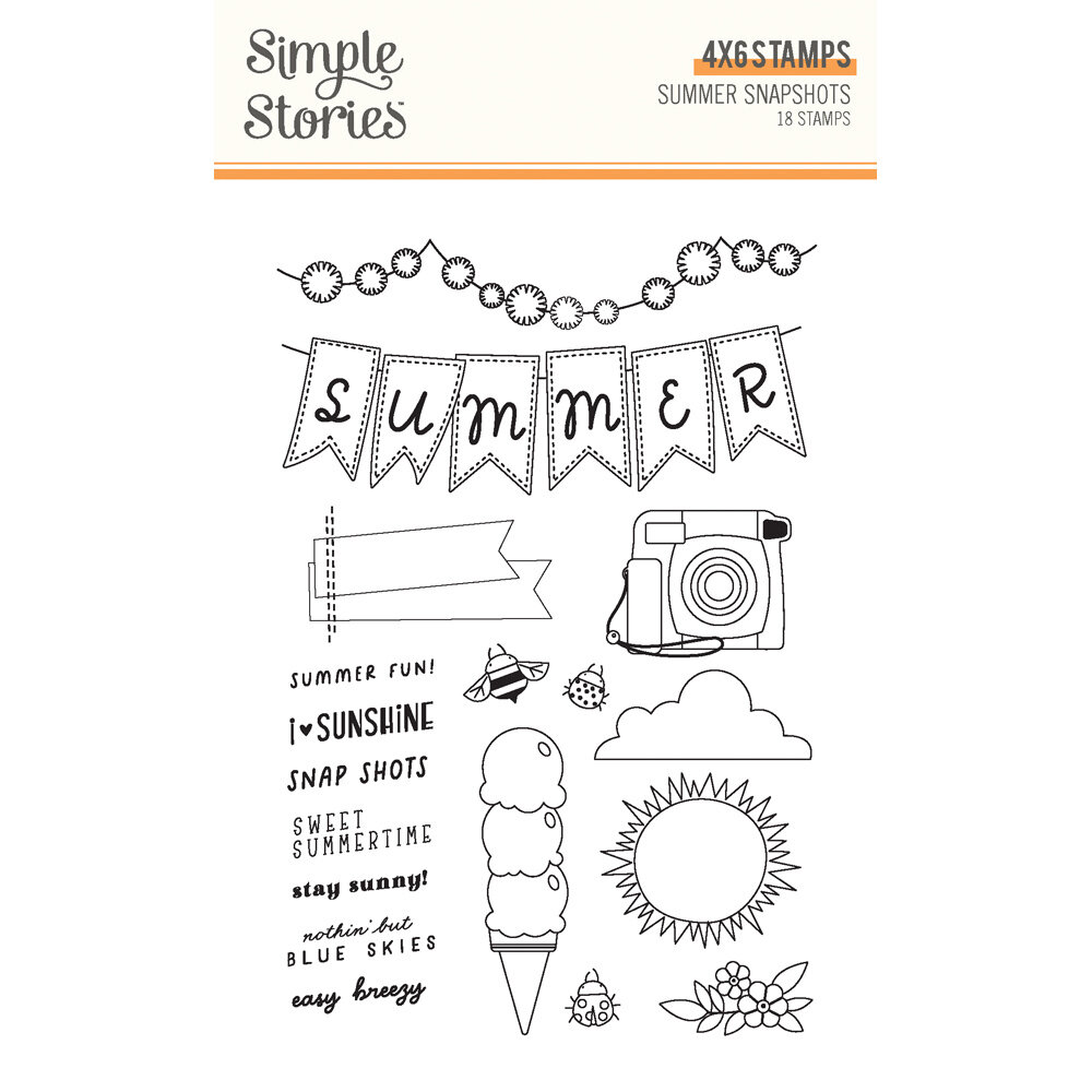 Simple Stories Summer Snapshots Clear Stamps (22016) (DISCONTINUED)