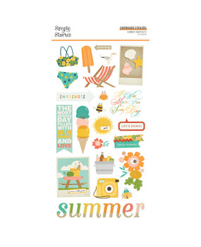 Simple Stories Summer Snapshots Chipboard Stickers (22017) (DISCONTINUED)