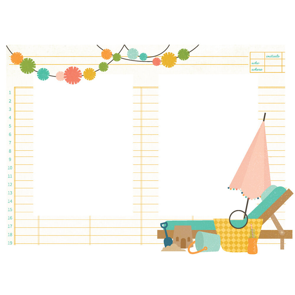 Simple Stories Summer Snapshots Chipboard Frames (22025) (DISCONTINUED)