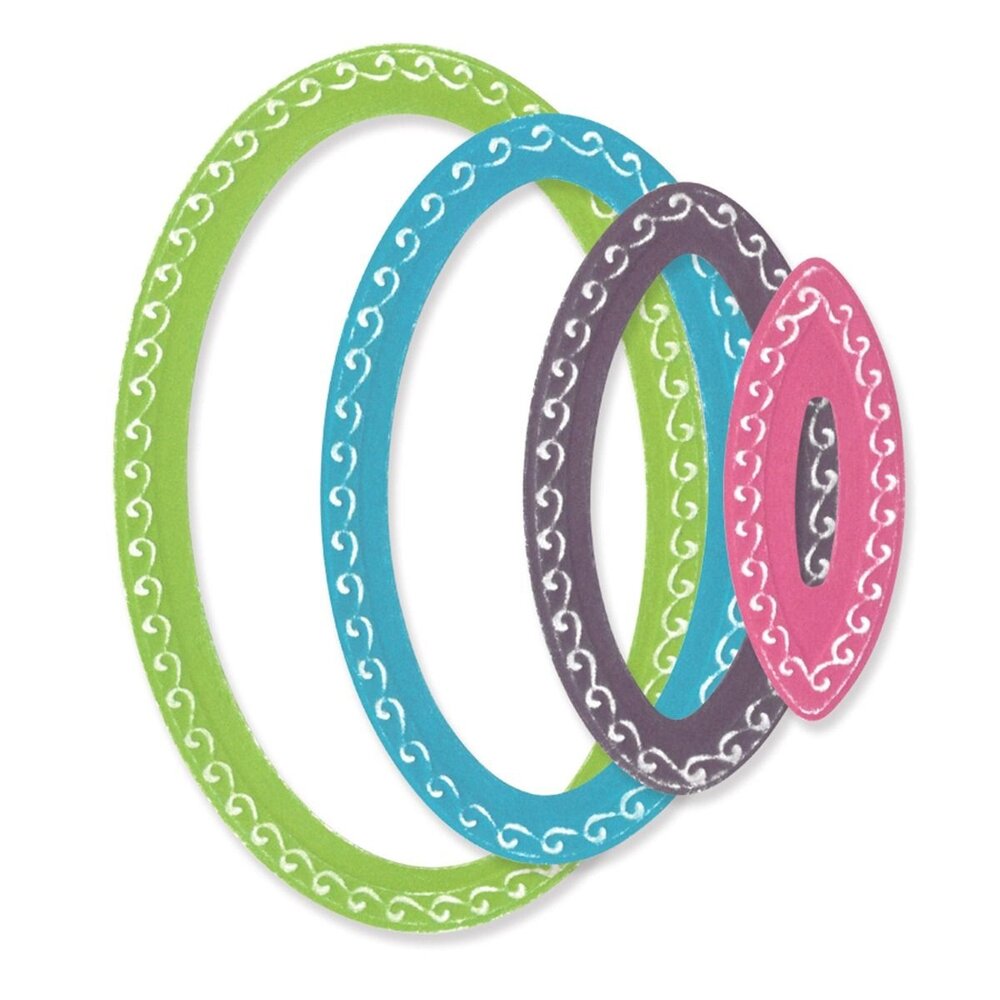 Sizzix Framelits by Stacey Park Fanciful Framelits Clare Classic Ovals (9pcs) (666551) (DISCONTINUED) Sizzix Framelits by Stacey Park Fanciful Framelits Clare Classic Ovals (9pcs) (666551) (DISCONTINUED)