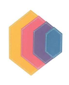 Sizzix Framelits by Stacey Park Fanciful Belinda Stitched Henxagons (10pcs) (666554) (DISCONTINUED) Sizzix Framelits by Stacey Park Fanciful Belinda Stitched Henxagons (10pcs) (666554) (DISCONTINUED)