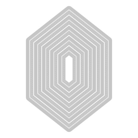 Sizzix Framelits by Stacey Park Fanciful Belinda Stitched Henxagons (10pcs) (666554) (DISCONTINUED) Sizzix Framelits by Stacey Park Fanciful Belinda Stitched Henxagons (10pcs) (666554) (DISCONTINUED)